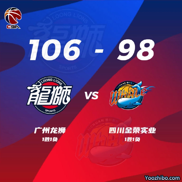 广州106-98战胜四川 陈盈骏31+8 焦泊乔17+11 韩硕27分