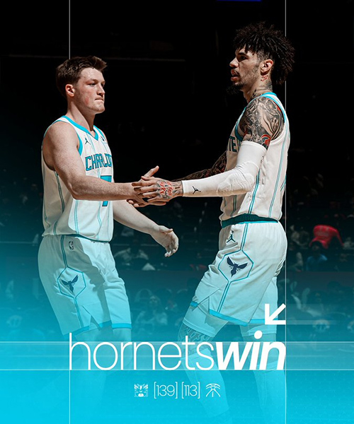 黄蜂4人20+轻取奇才,鲍尔38+13+13,布里奇斯22分